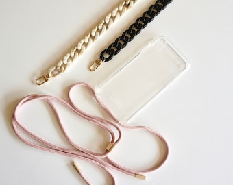 Crossbody iPhone case, Samsung Galaxy case, Bundle Crossbody ChainNecklace Cord, for iPhone 13, Crossbody Case for iPhone