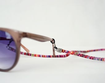 Longe de lunettes, cordon de lunettes de soleil à imprimé ethnique, retenue de lunettes de soleil, porte-lunettes de soleil, porte-lunettes, cordon de lunettes de soleil Boho