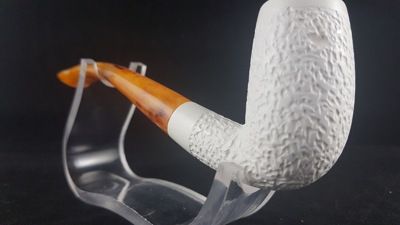 Hand-Carved Pipe The Best Quality Meerschaum Pipe Smooth Pipe Block Meerschaum Meeschaum Pipe \u6d77\u6ce1\u77f3 Hand-Made Pipe Meerschaum-Pfeifen