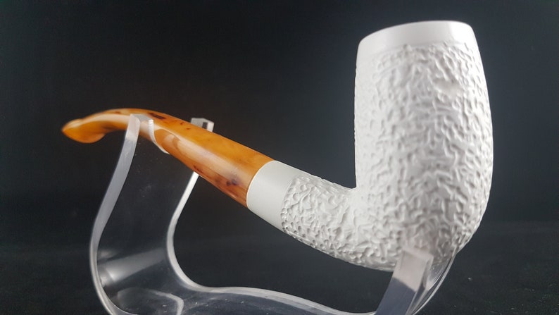 Hand-Carved Pipe The Best Quality Meerschaum Pipe Smooth Pipe Block Meerschaum Meeschaum Pipe \u6d77\u6ce1\u77f3 Hand-Made Pipe Meerschaum-Pfeifen