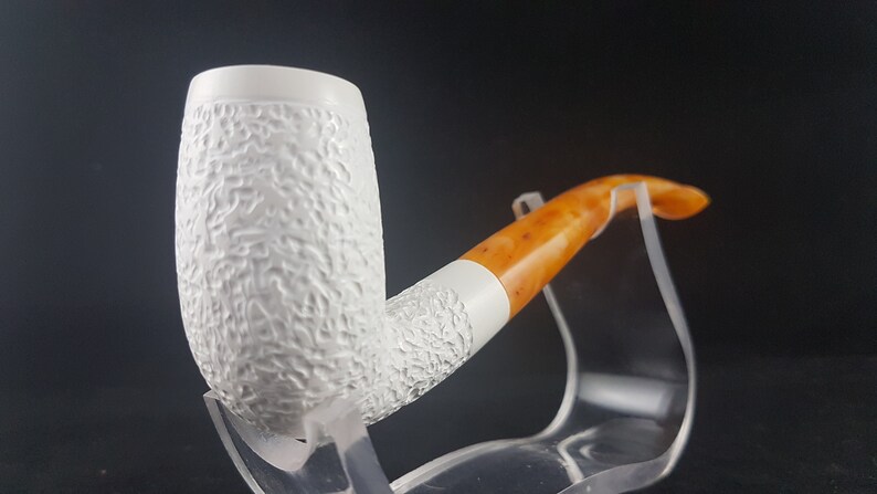 Hand-Carved Pipe The Best Quality Meerschaum Pipe Smooth Pipe Block Meerschaum Meeschaum Pipe \u6d77\u6ce1\u77f3 Hand-Made Pipe Meerschaum-Pfeifen