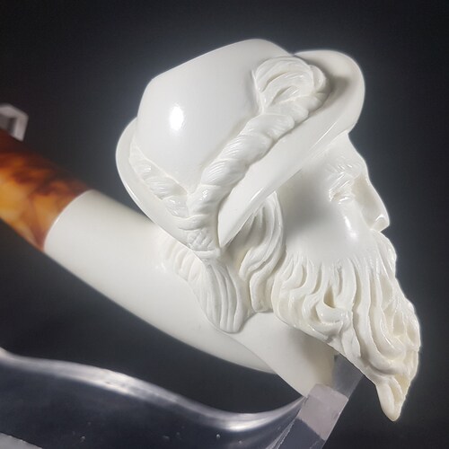 Meeschaum Pipe, Block Meerschaum, Hand-Made shops Pipe, Hand-Carved Pipe, Smooth Pipe, The Best Quality Meerschaum Pipe, Meerschaum-Pfeifen, 海泡石