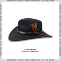 BLACK STANSMORE Cowboy Hat Large Brim Wide Brim Men Women Hat wool felt Western Hats Crushable Summer hat Cowboy hat