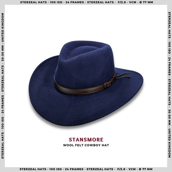 STANSMORE Cowboy Hat Navy Cowboy Gaucho 