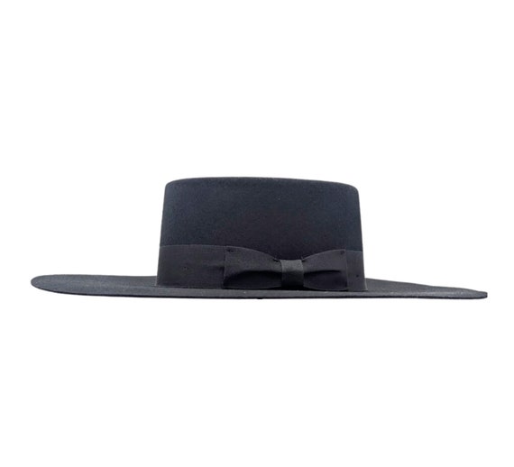 Women Wide Brim Retro Felt Fedora Hat With Feathers And Material Black  Western
