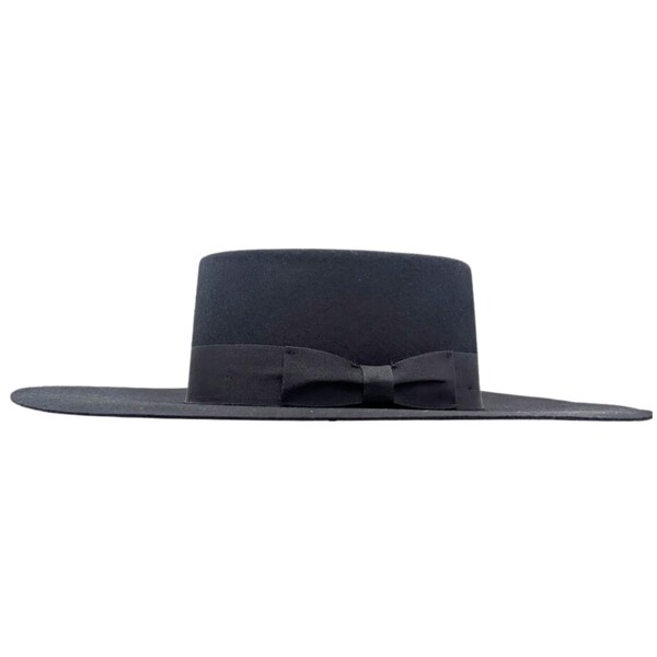 Natural Black Wide Brim Hat