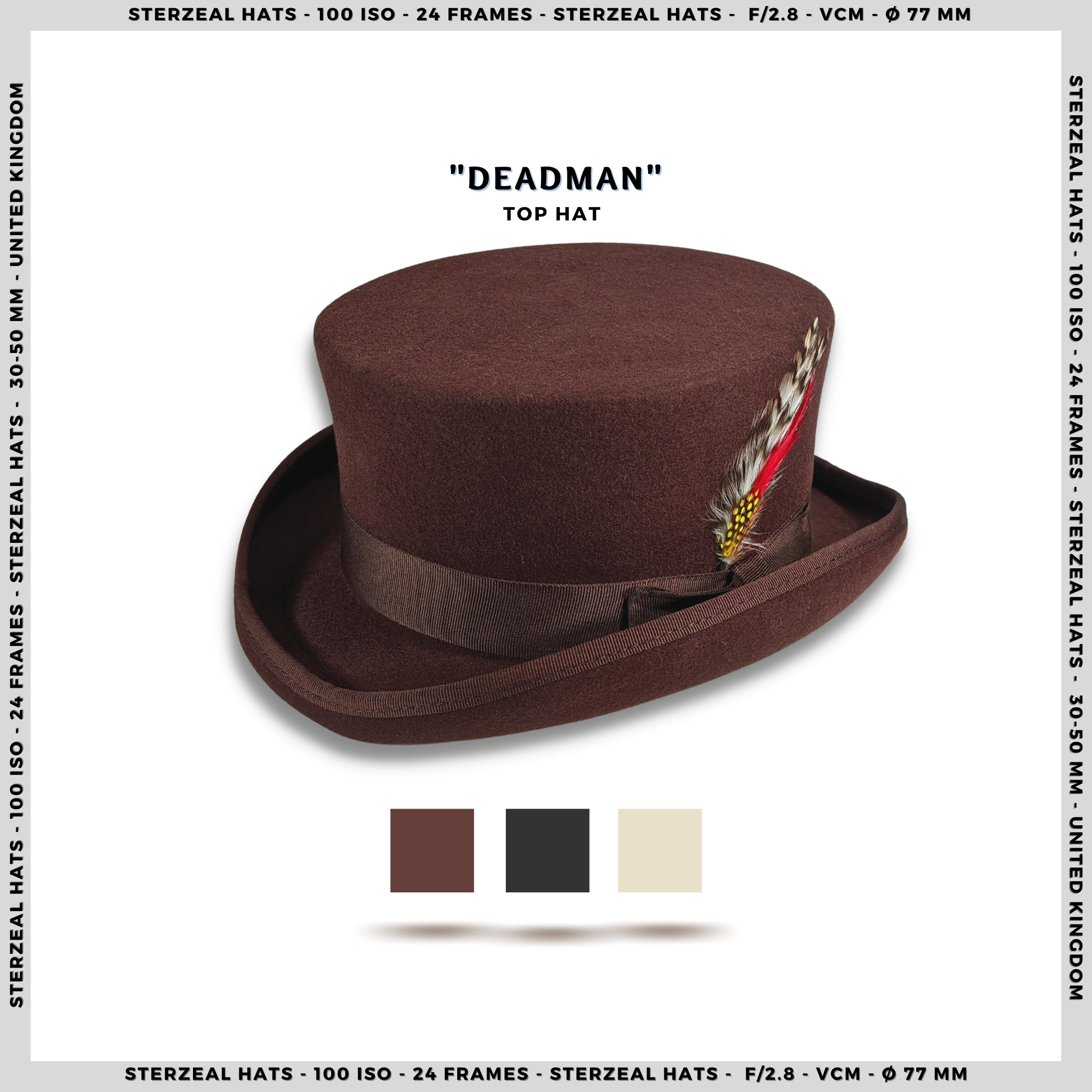 DEADMAN Top Hat Wedding Top Hat Vintage 