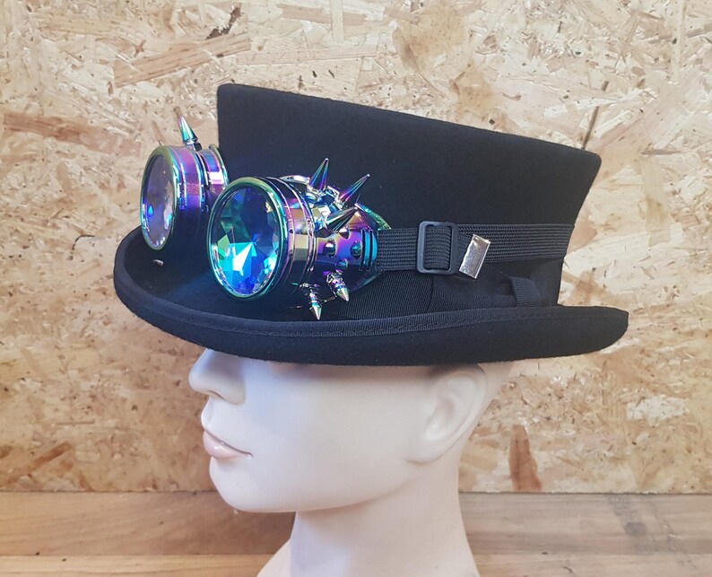Steampunk Top Hat Vintage Wool Formal Top Hat Junior Top Hats Deadman Top hats dressage Equestrian Luxury Quality Steampunk Goggle