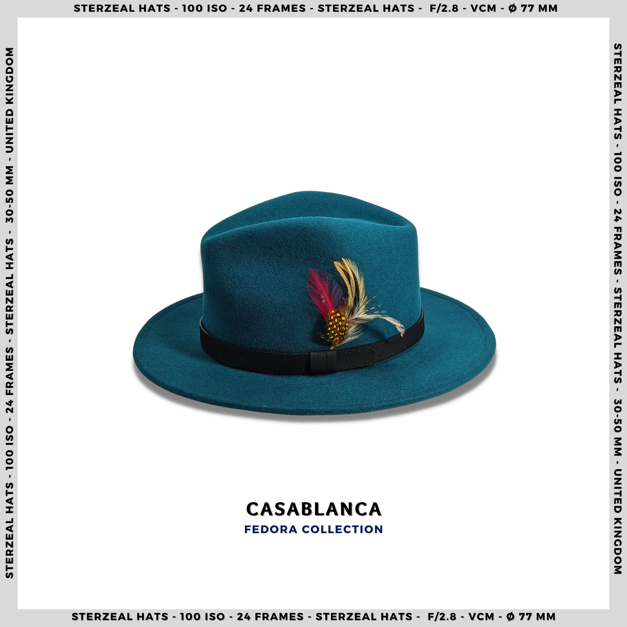 CASABLANCA Fedora Hat Wool Fedora Hats 