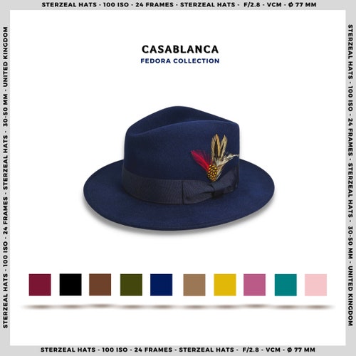 16 Color Fedora Hat Wool Felt Fedora 