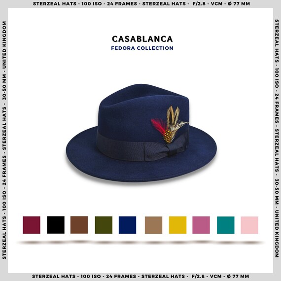 16 Color Fedora Hat Wool Felt Fedora 