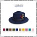 16 Color Fedora Hat Wool Felt Fedora Hat Trilby hat Classic Indiana Jones Men hat Cowboy hat Men Hat Leather Hat hat for Women 