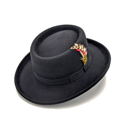 Black Cowboy Hat Wide Brim Hat for Men 