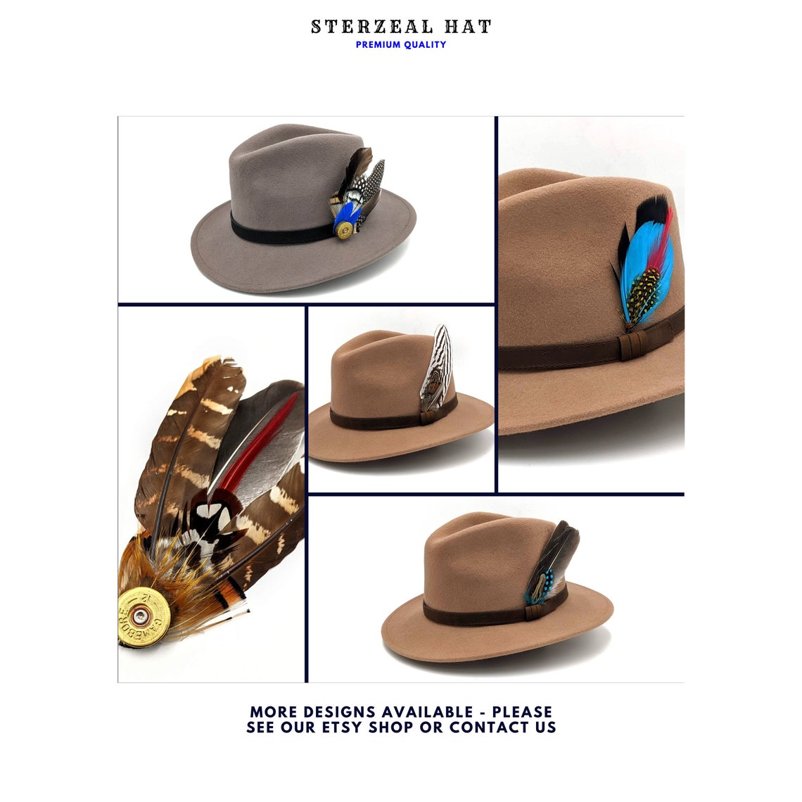 Feather for Hats Buttonholes Wedding Decoration Feather Brooch Etsy