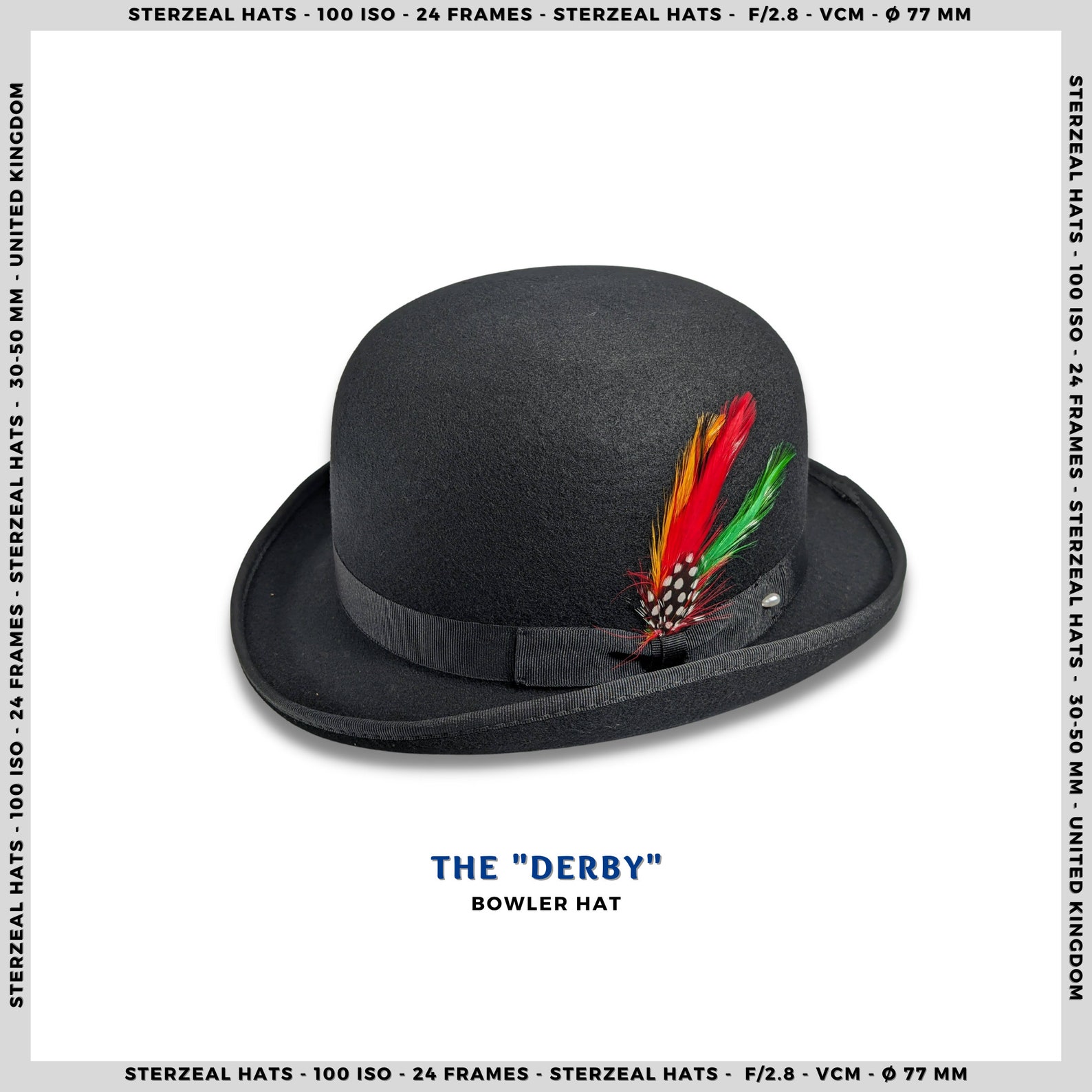 DERBY British Classic Bowler Hat Top Hat Wool Mens Vintage Etsy