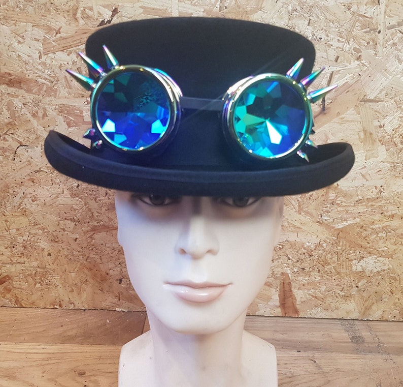 Steampunk Top Hat Vintage Wool Formal Top Hat Junior Top Hats Deadman Top hats dressage Equestrian Luxury Quality Steampunk Goggle