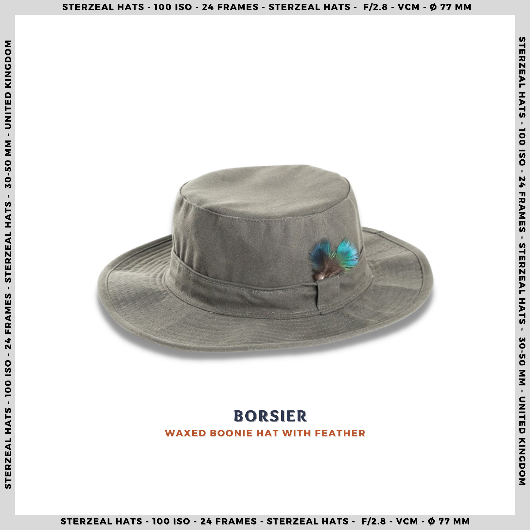 BORSIER Waxed Wide Brim Boonie hat Water resistant UV Summer Etsy