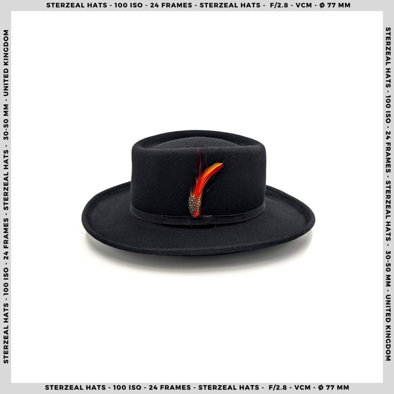 STALLION Cowboy Hat Water Repellent Gaucho Hat Black Wide Etsy