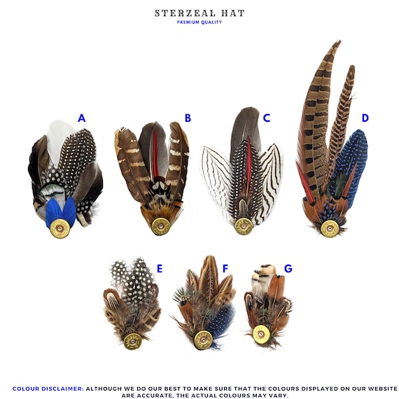 Shotgun Cartridge Feather for Hat 