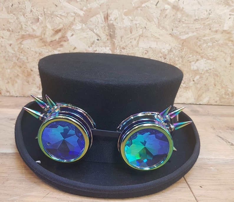 Steampunk Top Hat Vintage Wool Formal Top Hat Junior Top Hats Deadman Top hats dressage Equestrian Luxury Quality Steampunk Goggle