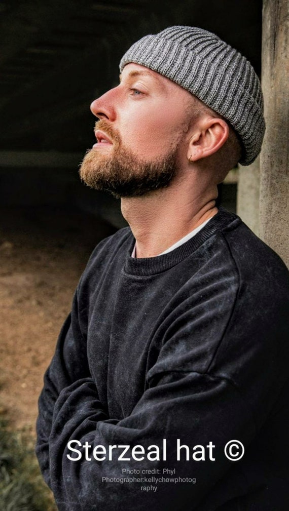 FISHERMAN Trawler Cap Minimal Plain Ribbed Trawler Beanie Etsy