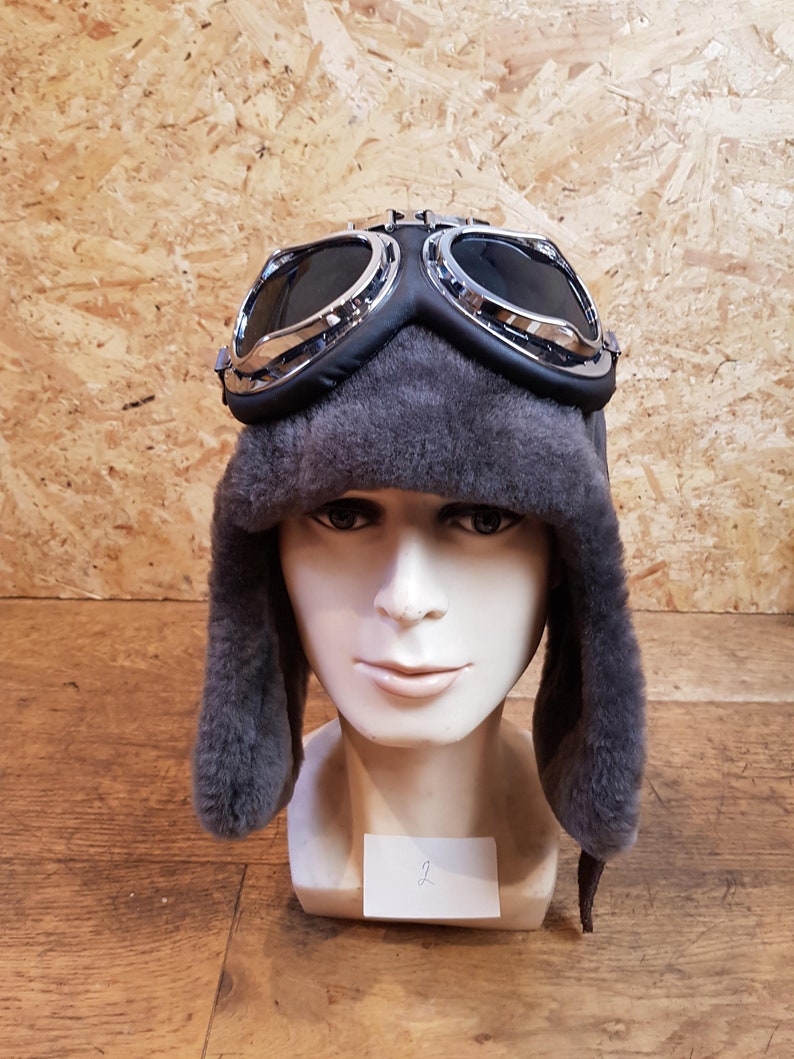With Aviation Goggles Motorcycle helmet 