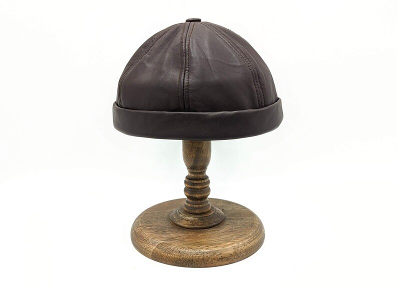 leather docker hat