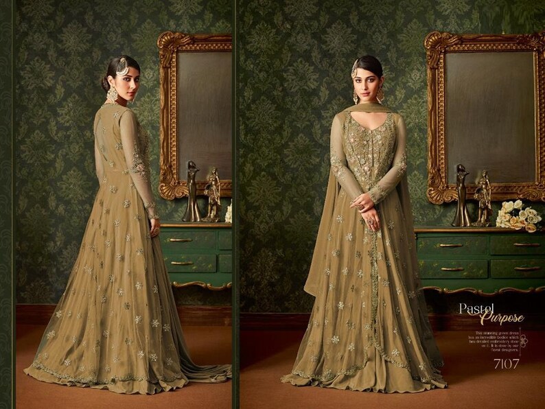 Bride Net Indo Western Pakistani Suit For Women Function wear on Bridal Wedding Outfit boutique Etsy Christmas Sale 2020