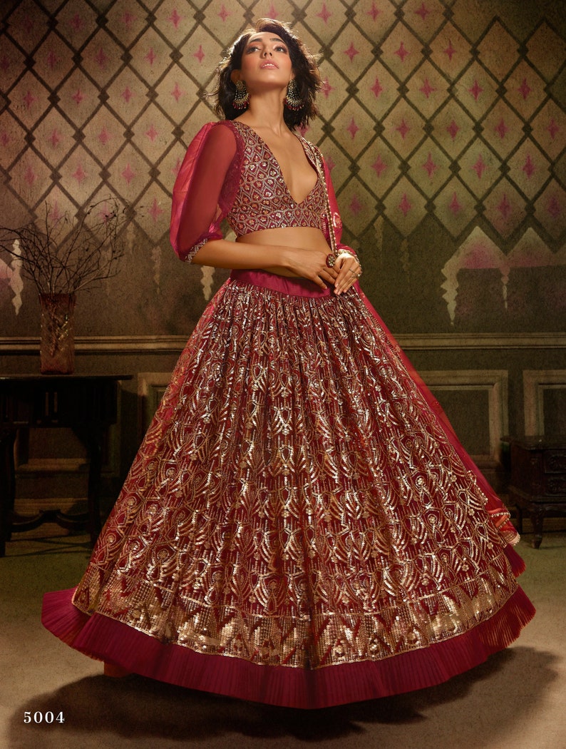 EtSy end of Season Sale Soft Net Grey Designer Lehenga Choli For Indian Traditional woman Fashion On Bridal Wedding Outfit
