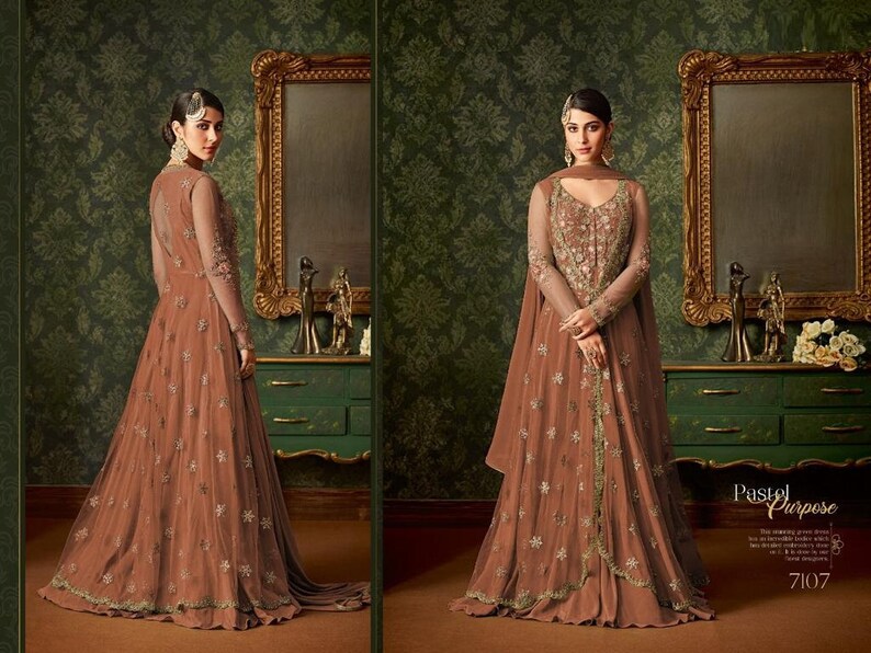 Bride Net Indo Western Pakistani Suit For Women Function wear on Bridal Wedding Outfit boutique Etsy Christmas Sale 2020