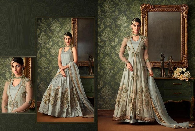 Bride Net Indo Western Pakistani Suit For Women Function wear on Bridal Wedding Outfit boutique Etsy Christmas Sale 2020