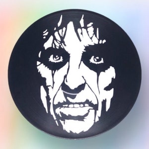 Alice Cooper Inspired Vinyl Record Art / Music Art / Wall Art / Music Art / Classic Rock / Gifts For Music Lovers