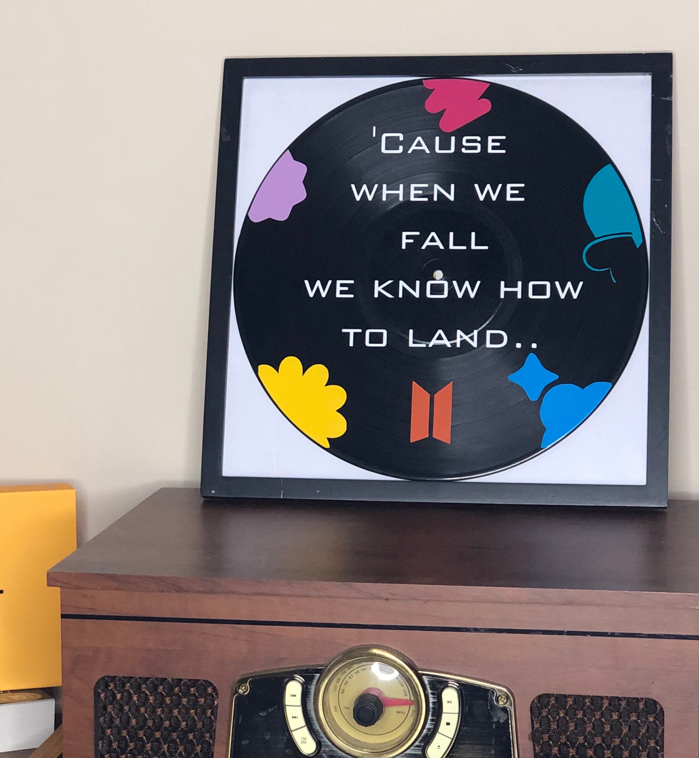 BTS Inspired Permission To Dance Vinyl Record Art / KPop