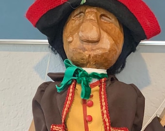 Large Vintage Marionette Italian Aristocrat Handmade in Italy. Stands 34 inches tall!