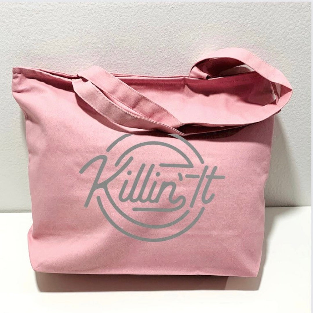 Canvas Tote Bags With Zipper. This Cute Tote Bag is Perfect as a Gym