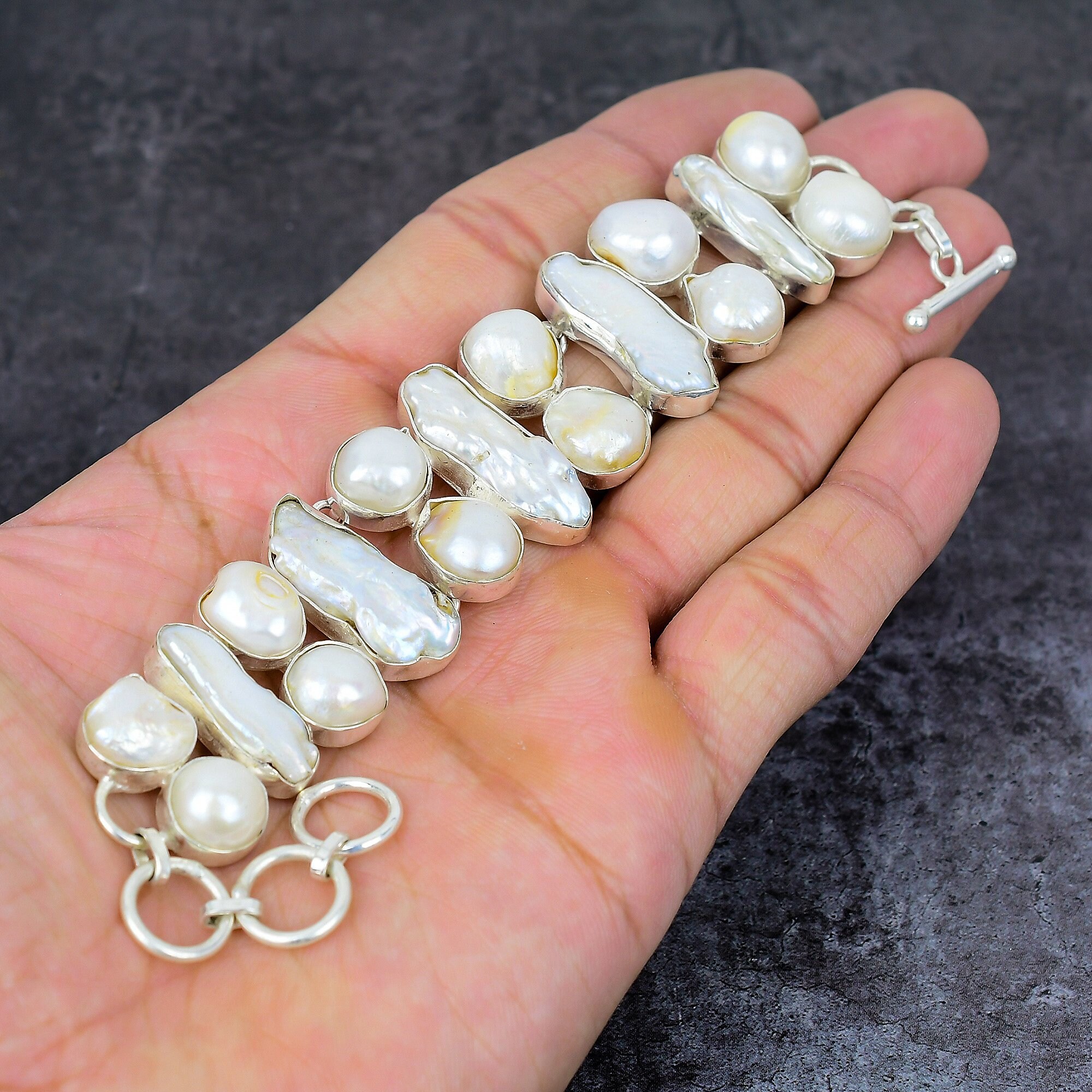 未使用　CHAN LUU　Swarovski Pearl Bracelet NWT CHAN LUU GEMSTONE SWAROVSKI CRYSTAL PEARL LEATHER CUFF