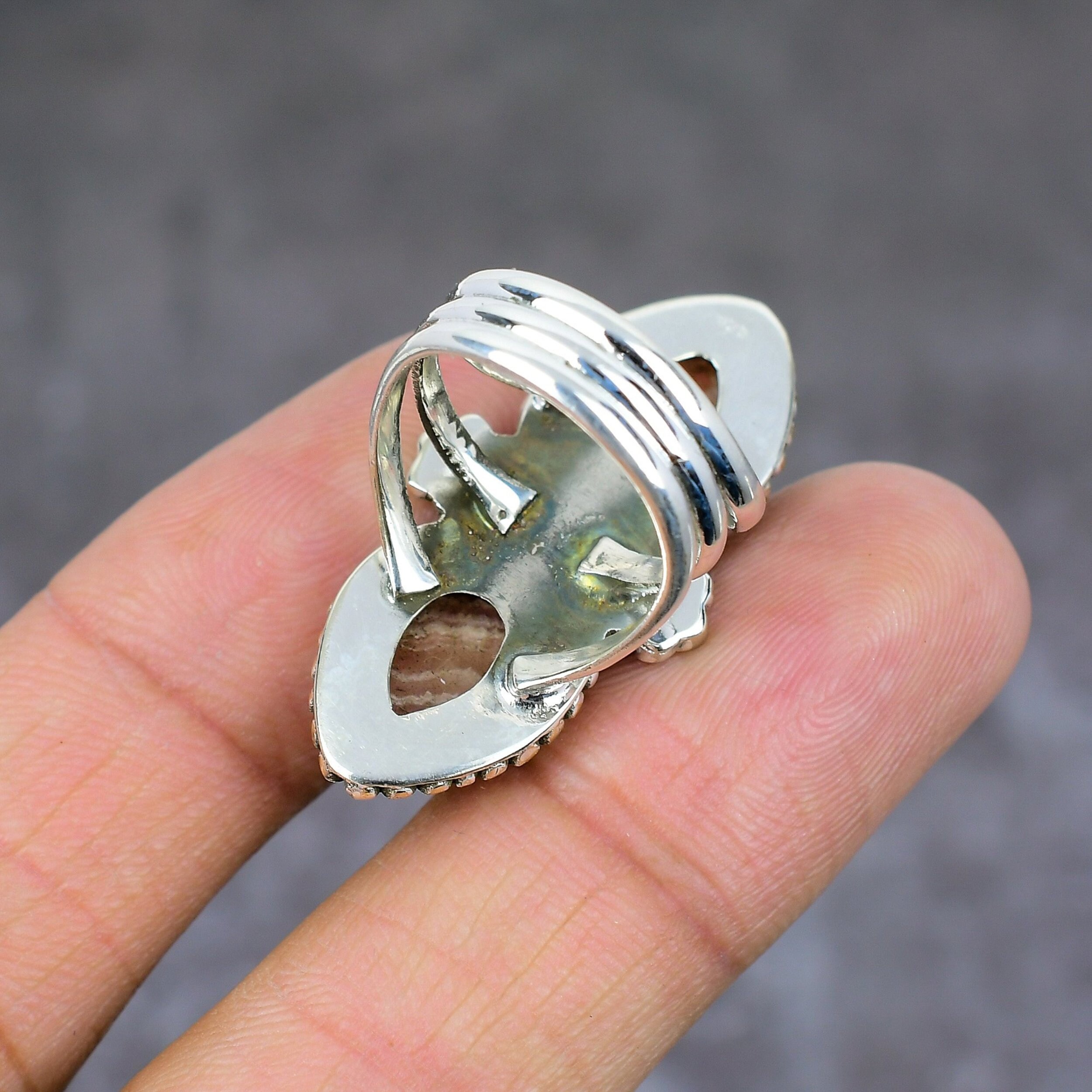 SILVER925 RHODOCHROSITE STONE RING/シルバー Amazon.com: Gems Vibes Natural Rhodochrosite Ring Handmade