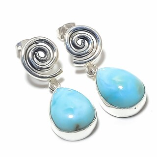 Orecchini A Spirale In Argento Sterling 925 Con Pietra Di Luna, Eleganza Donna E Ragazza
