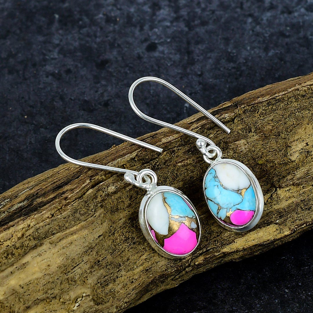 Turquoise & Sea Green Crystal Dangle Earring main image 0