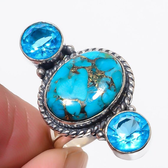 Blue copper 2024 turquoise ring