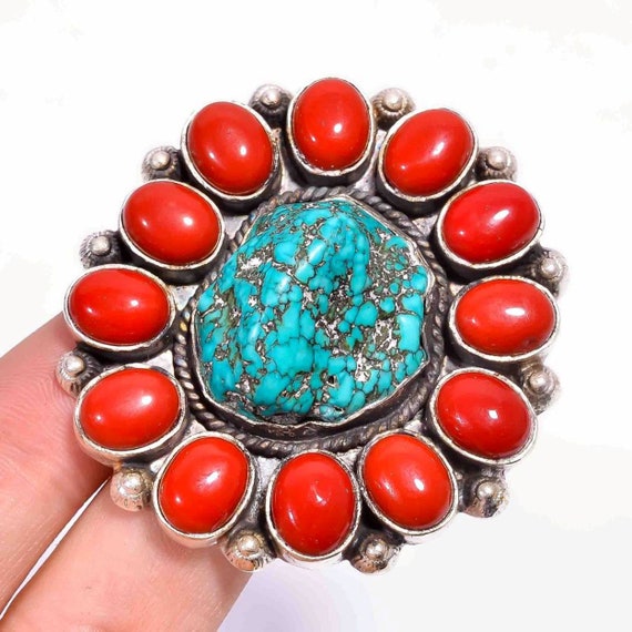Red turquoise ring deals