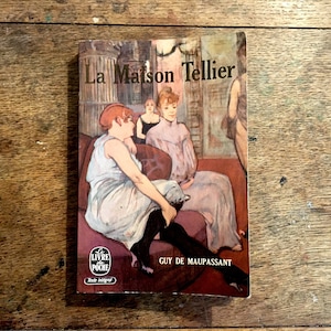 La Maison Tellier - Guy de Maupassant - 1961 - Vintage Fiction - French Books - Le Livre de Poche