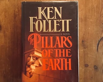 Les piliers de la terre - Ken Follett - 1989 - première édition - vintage Morrow Books - fiction historique vintage