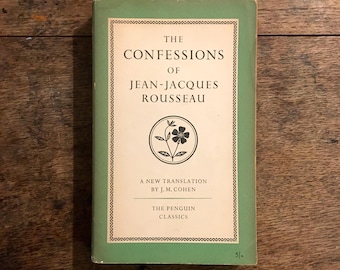 Jean-Jacques Rousseaus bekännelser - 1953 - Vintage Penguin Books - Vintage fiktion - Moderna klassiker
