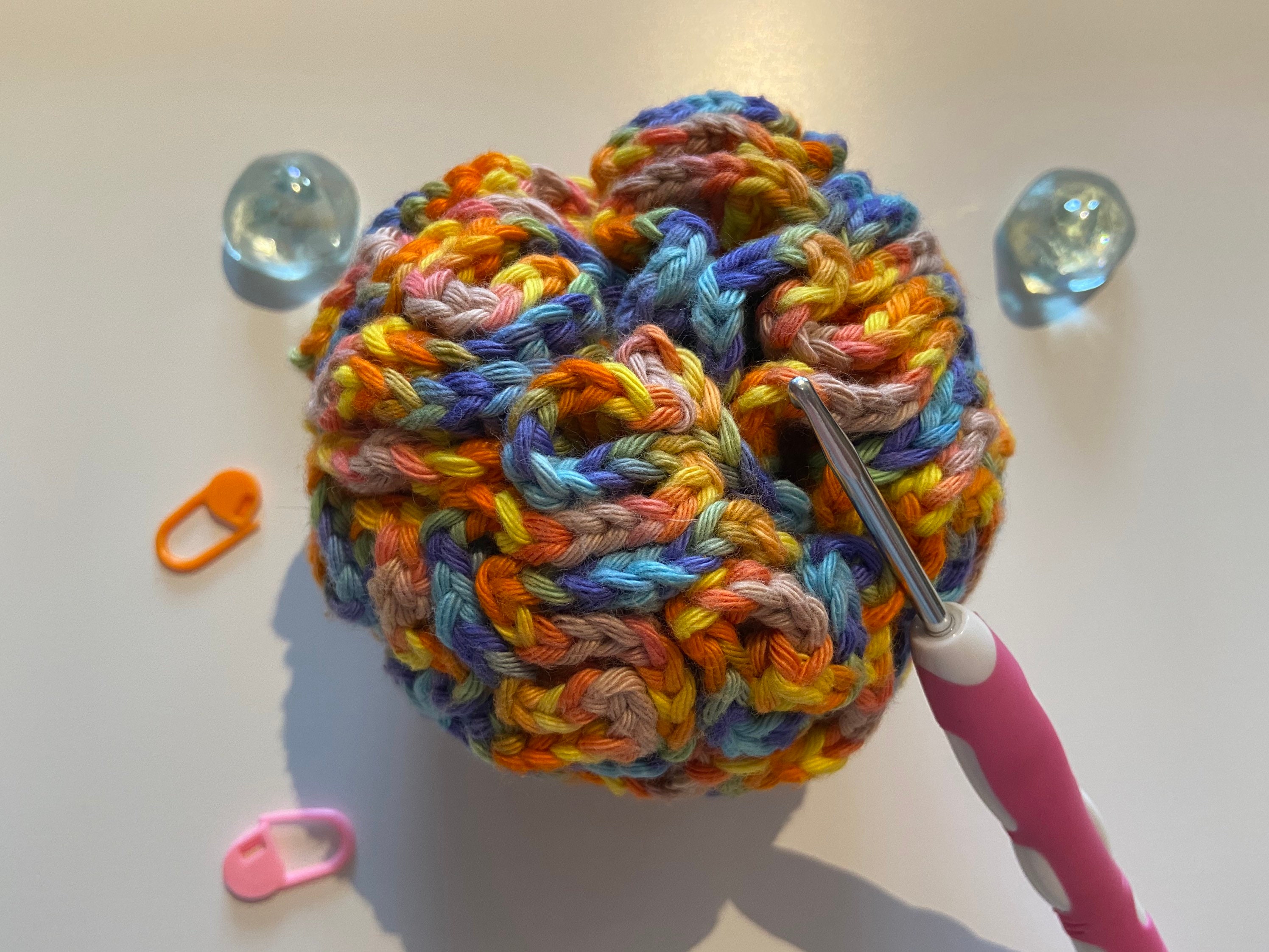 Rainbow Cotton Bath Pouf, Eco Friendly Shower Puff
