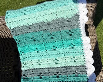 Handmade Crochet Baby Blanket, Call the Midwife design