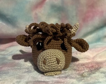 Crochet Highland Cow Chocolate Orange Cover, Novelty Christmas Gift