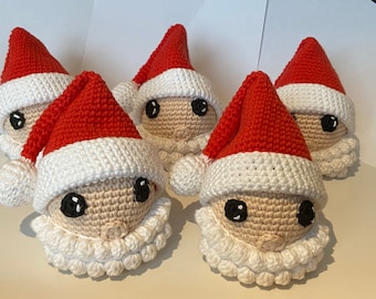 Handmade Crochet Santa Chocolate Orange Cover, Christmas Stocking Filler