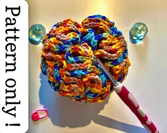 Cotton Shower Puff Crochet Pattern, Zero Waste (PDF Pattern)