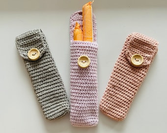 Crochet Tampon Pouch, Discreet Teen Gift, Handmade Cotton